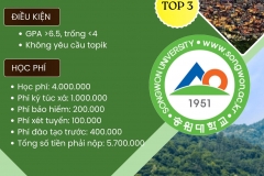 SONGWON UNIVERSITY – TOP 3 trường dân lập khu vực Gwangju